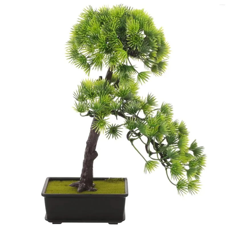 Decoratieve Bloemen Simulatie Welkom Grenen Kamerplanten Nep Ornamenten Decor Kunstmatige Indoor Home Bureau Bonsai Boom Plastic Mini