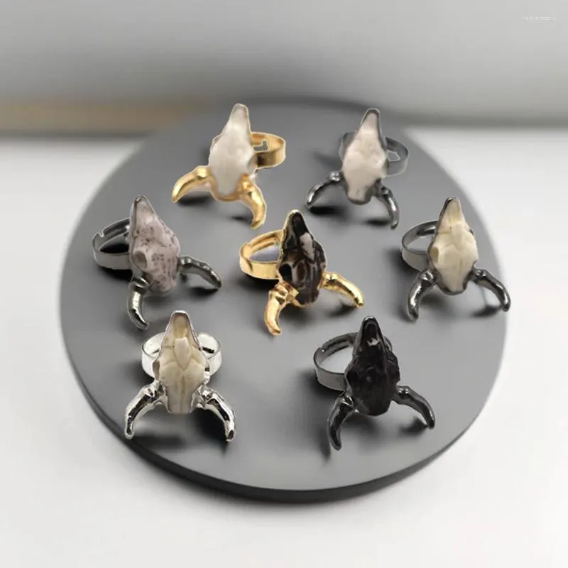 Cluster Ringe Bull Kopf Schädel geformt Ring Harz Material Eheringe für Frauen und Männer 6 Farben verstellbare Accessoires