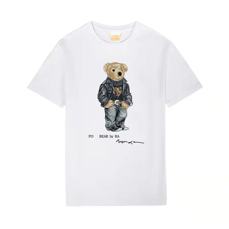 Ponyball Men's designer original design classic men's T-shirt Pure cotton fabric smooth soft polo Bear loose women's T-shirt dress shirt S-2XL qiao