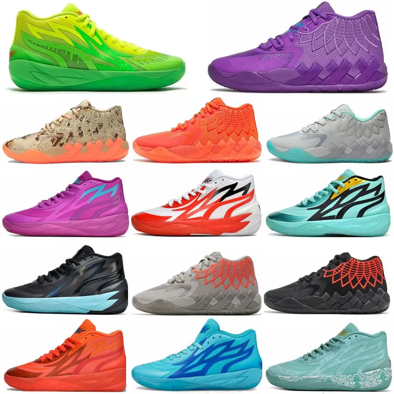 Lamelo Ball 1 MB.01 02 Erkek Basketbol Ayakkabıları Rick ve Morty Rock Ridge Kırmızı Kraliçe Buradan Değil Lo Ufo Buzz City Black Blast Mens Trainers Boyut 36-46