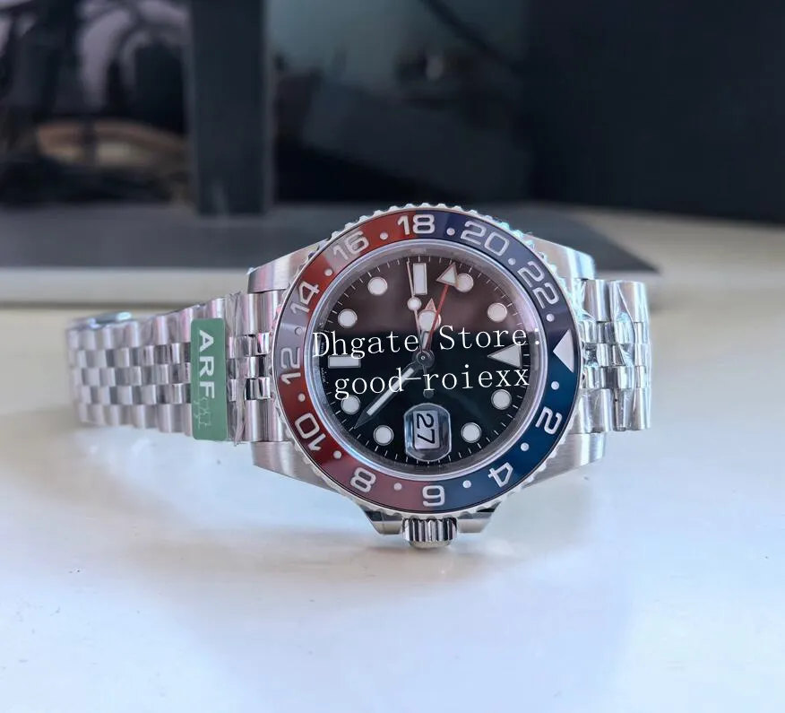 Zegarki Automatyczne Cal.3285 Zegarek męski Red Blue Ceramic Bezel AR ARF 904L Steel ETA odporna na wodę 126710 Luminous 40 mm zegarki