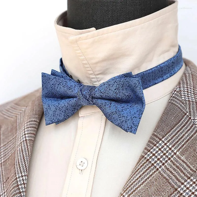 Bow Ties Men's Casual Yarn Dyed Jacquard Business Tie Gentleman Fashion Printed Shirt Suit Accessories Party Wedding Bowtie Wholesale