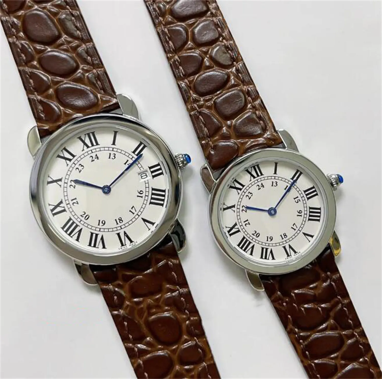 Роскошные часы высшего класса AAA U1, винтажные нейтральные кварцевые классические маркеры с алфавитом, мужские дизайнерские часы, нейтральные, простые наручные часы 36/30 мм