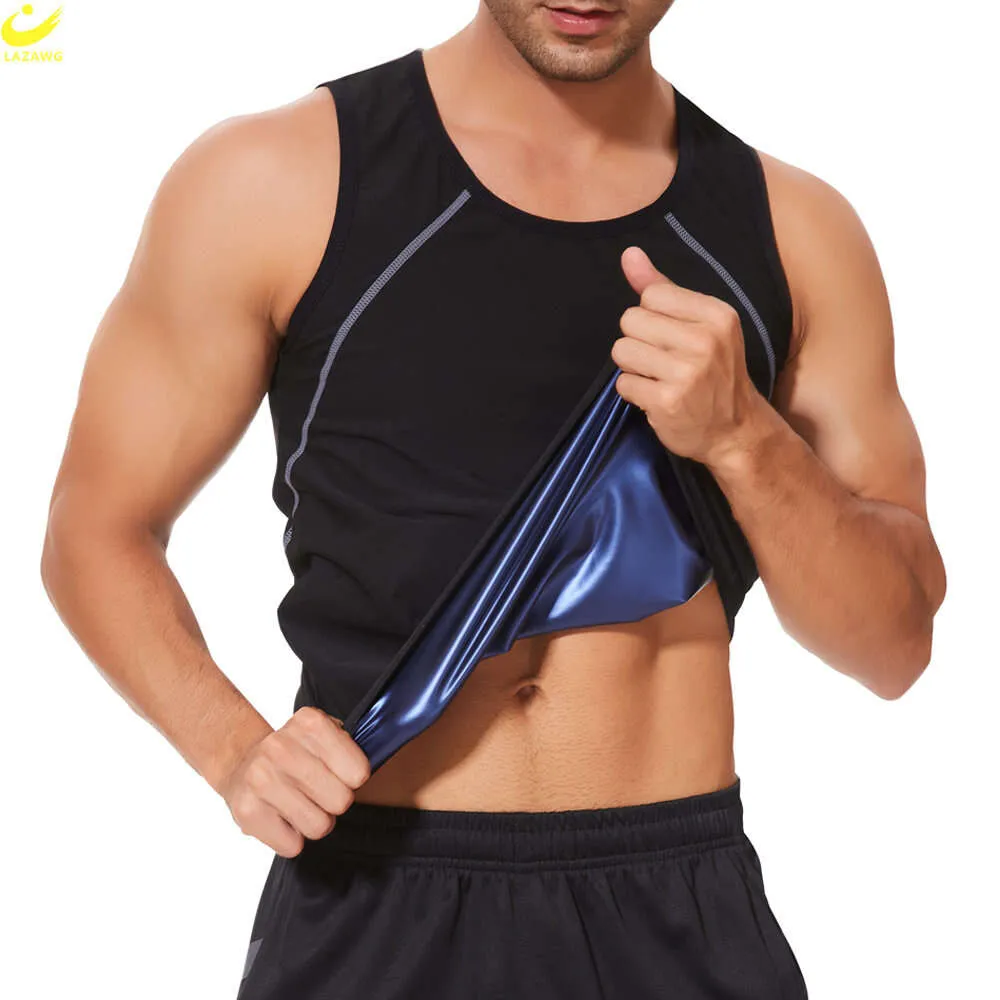 Chaleco de Sauna para hombres, ropa moldeadora de cuerpo adelgazante, Control del vientre, cintura delgada, ropa interior deportiva