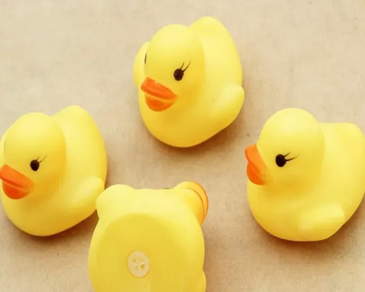 Baby Bath Water Toy toys Sounds Yellow Rubber Ducks Kids Bathe Children Swiming Beach Gifts