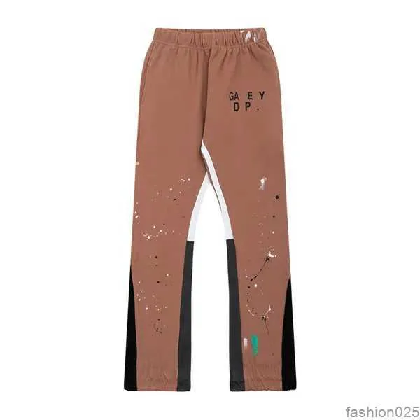 2023 Heren Dames Mode en Comfort Galleries Broek Depts Joggingbroek Gespikkelde Letterprint Mans Paar Losse Veelzijdige Rechte Casual Broek S-xl 2O3S2