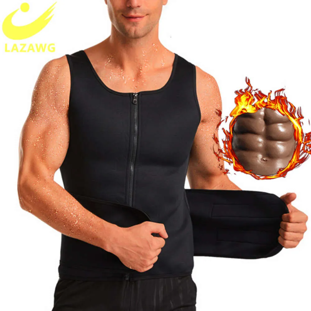 Mens Palestra Neoprene Body Shaper Gilet Sauna Sudore Tute Dimagranti Pancia Canotte Cinchers Modellazione Cinghia Vita Trainer Cintura