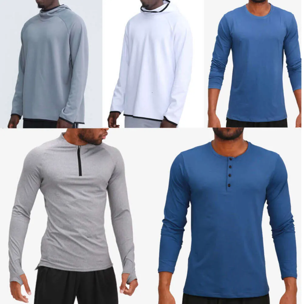 Luu lemens tenue pour hommes sweats à capuche t-shirts yoga à capuche t-shirt lulu sport élever les hanches porter des collants de Fitness élastiques 768