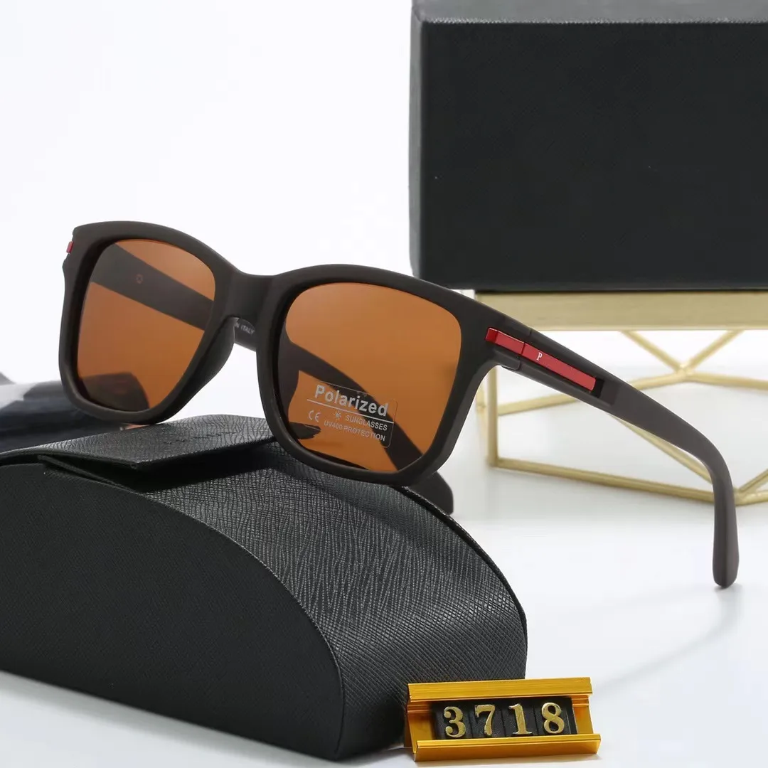 مصمم نظارات شمسية للرجال ، مثلث أزياء مثلث فاخر إطار كامل مرآة شمسية مستقطبة UV400 نظارات حماية مع هدايا مربع WW