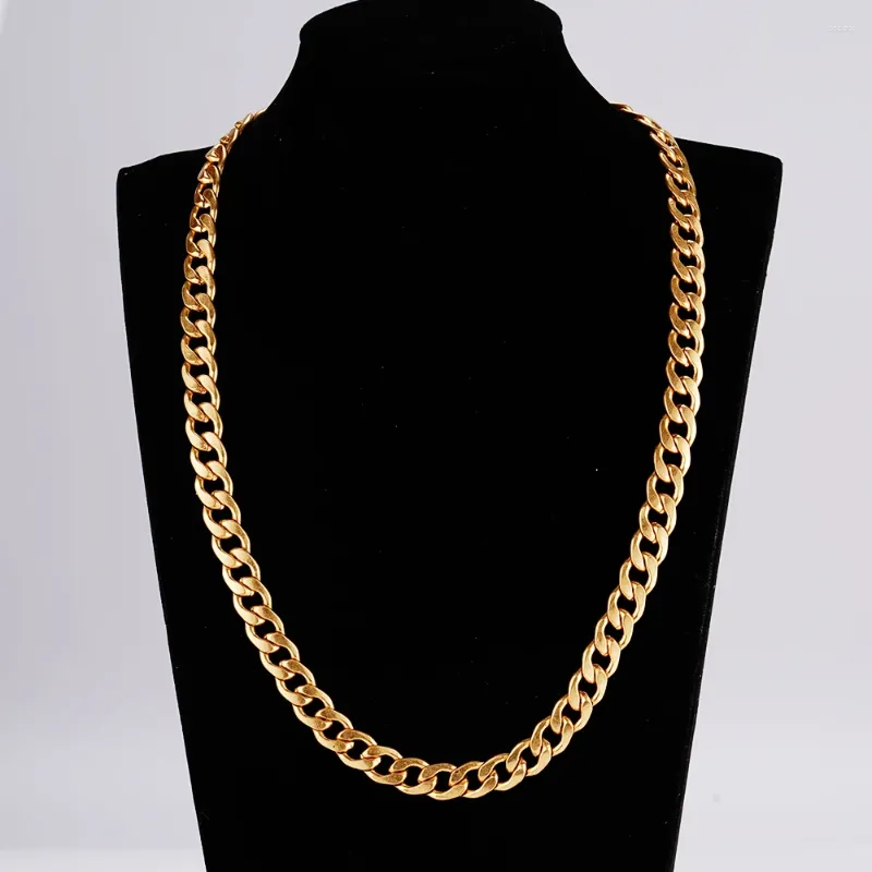 Chaînes Hiphop Chaîne de cou pour femmes Collier plaqué or en acier inoxydable Vintage Bijoux féminins Fête décontractée 2023 Tendance