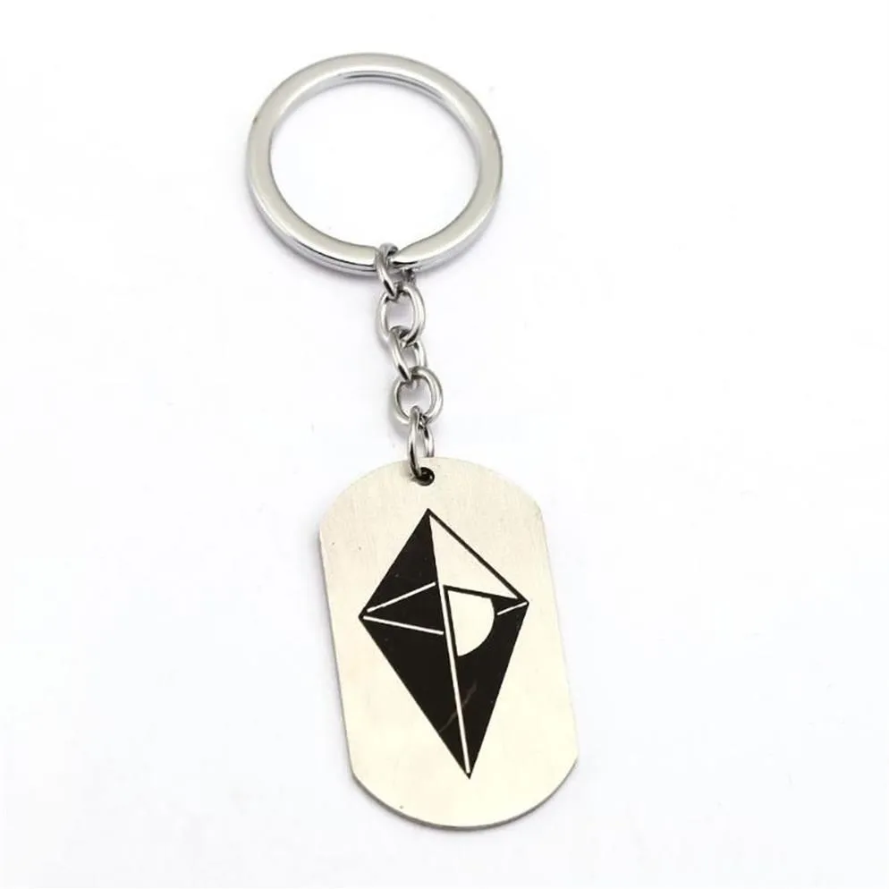 Porte-clés No Man's Sky Porte-clés Mans Dog Tag Porte-anneau Chaveiro Jeu Chaîne Pendentif Hommes Cadeau Bijoux YS102183346Z