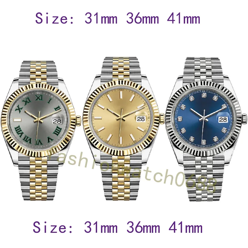 Relojes de diseño Reloj para hombre y mujer Alta calidad Calidad AAA Renojes 41 mm 36 mm 31 mm Movimiento automático Moda Reloj de pareja de zafiro resistente al agua Moda