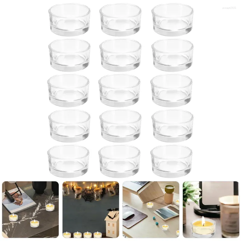 Castiçais 15 Pcs Stand Castiçal Jar Transparente Fazendo Recipiente Criativo