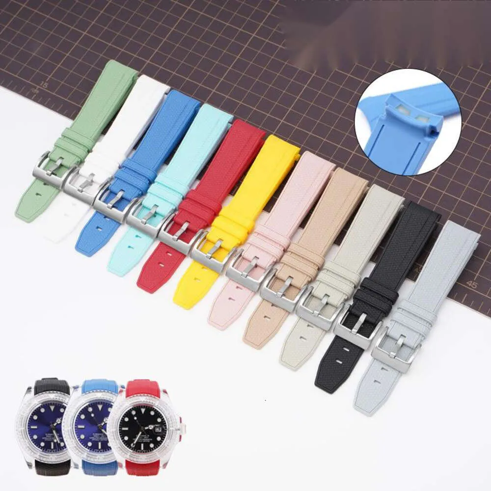 20mm For Rolex Denton Water Ghost Watch Strap Liquid Silicone Watchband