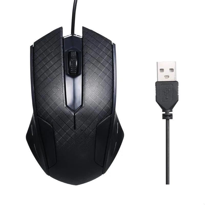 Souris Noir Filaire Souris De Jeu USB 3 Boutons Roue Optique Antidérapant Givré Pour PC Pro Ordinateur Portable Gamer Ordinateur Drop Livraison Ordinateurs Ne Dhyeu