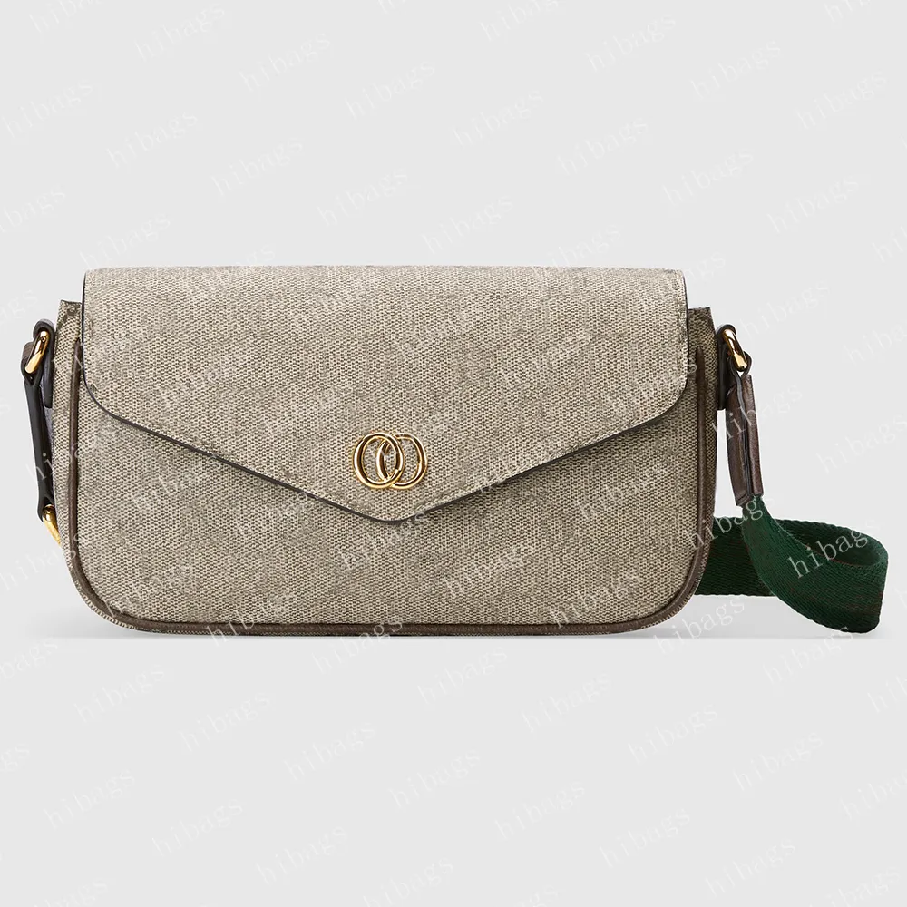 2024 Mini sac créateur de femmes sacs d'épaule Fanny Pack Sacs web beige Sacs en cuir Poss à bandoulière Femme Fonction de main en cuir portefeuille 764961 3 couleurs avec boîte # GOM-01