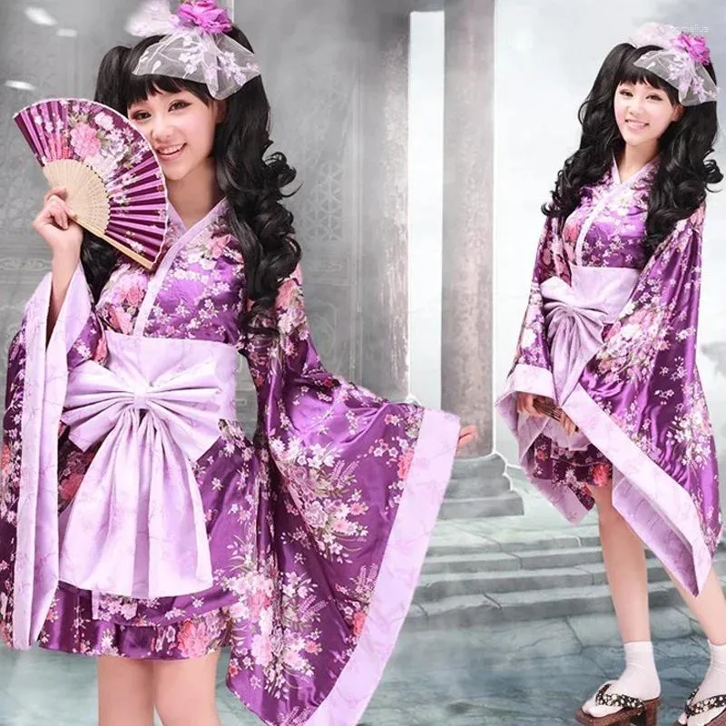 Ubranie etniczne Tradycyjne japońskie anime dziewczyna azjatycka sukienka wysokiej klasy mundurek gejszy gejszy