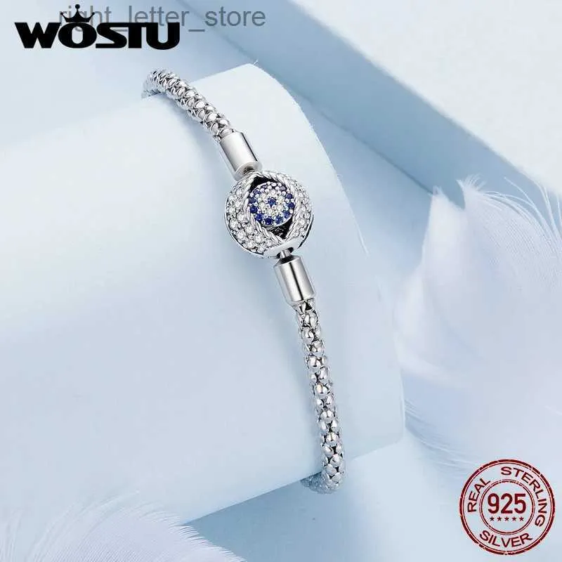 Chaîne WOSTU chaud 925 en argent Sterling Bracelet oeil du diable Karma et chance Bracelet avec Zircon pour les femmes Date de mariage bijoux cadeau YQ231208