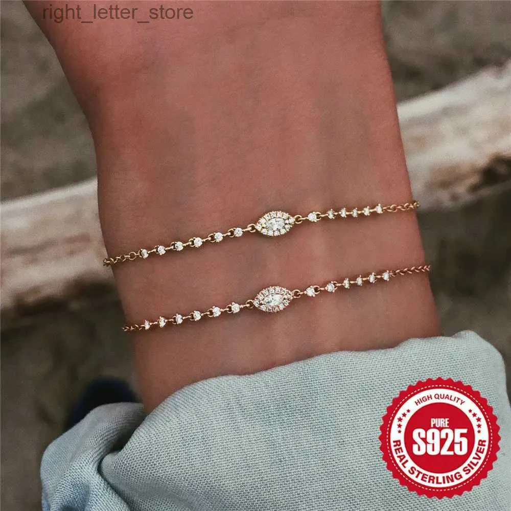 سلسلة مساعدين 925 سوار سحر سحر sterling 7.5 ملم للنساء للنساء الفاخرة المجوهرات الحد الأدنى قابلة للتعديل