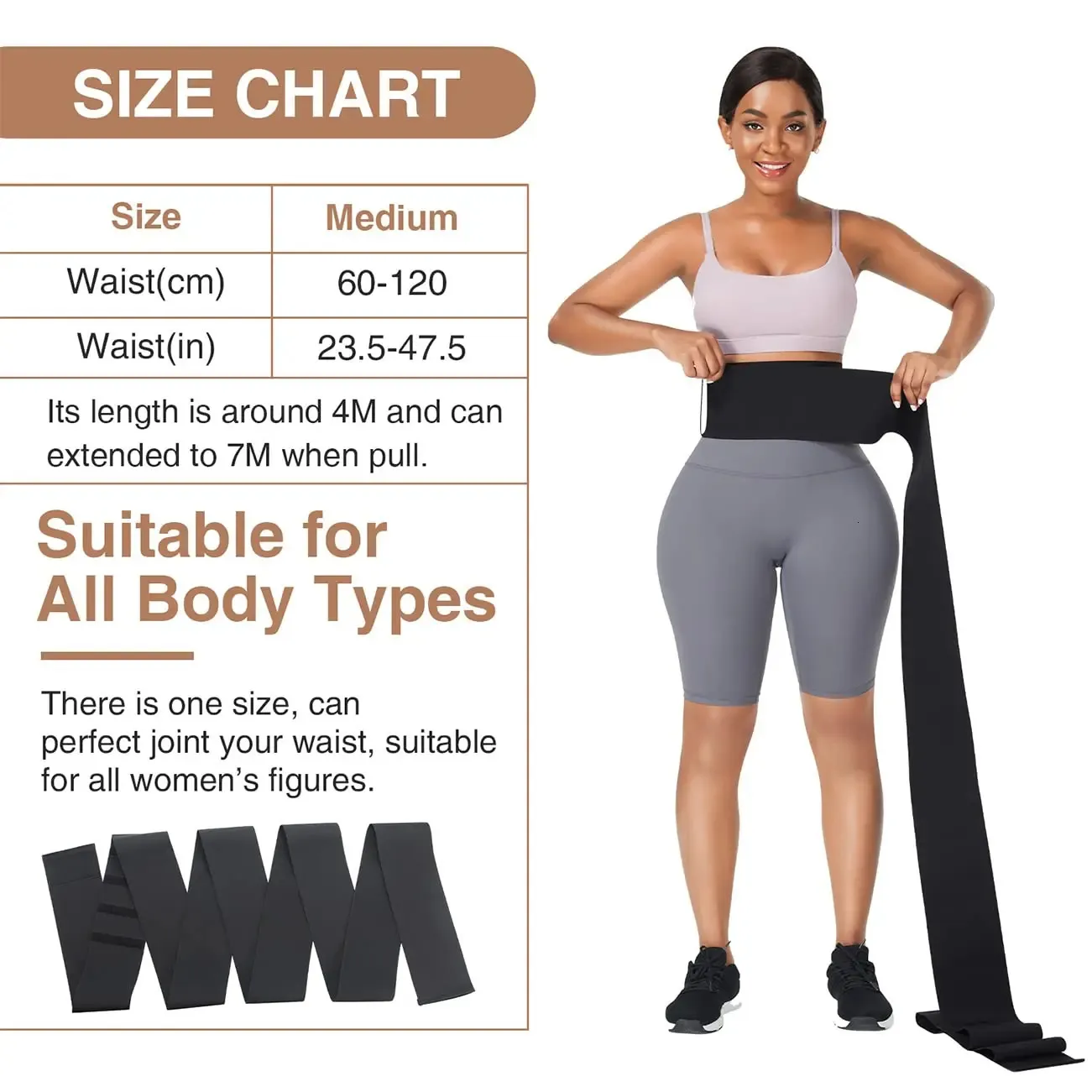 Slimming Tummy Wrap Belt, Waist Trainer, Waist Trimmer