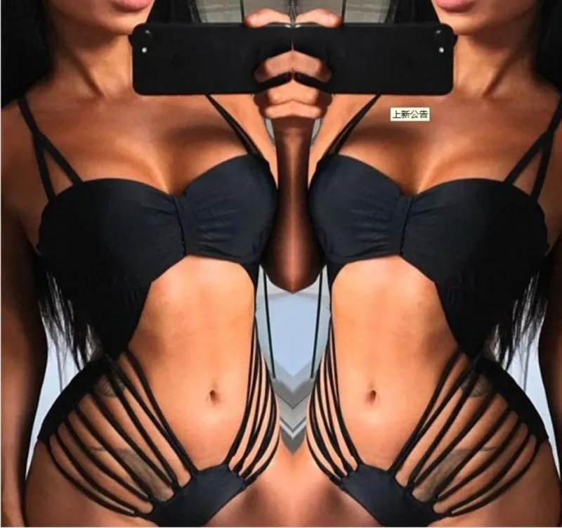 2019 mode nouveau maillot de bain femme 039s sexy lier bikini une pièce plage maillot de bain une pièce avec coussinets d'allaitement maillot de bain25039761624937