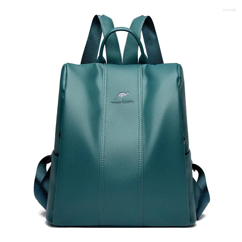 Schultaschen Damen Rucksäcke Weiches Leder Damen Reiserucksack Hochwertige Schultertasche mit großer Kapazität Mädchen Schultasche Bolsa Mochilas