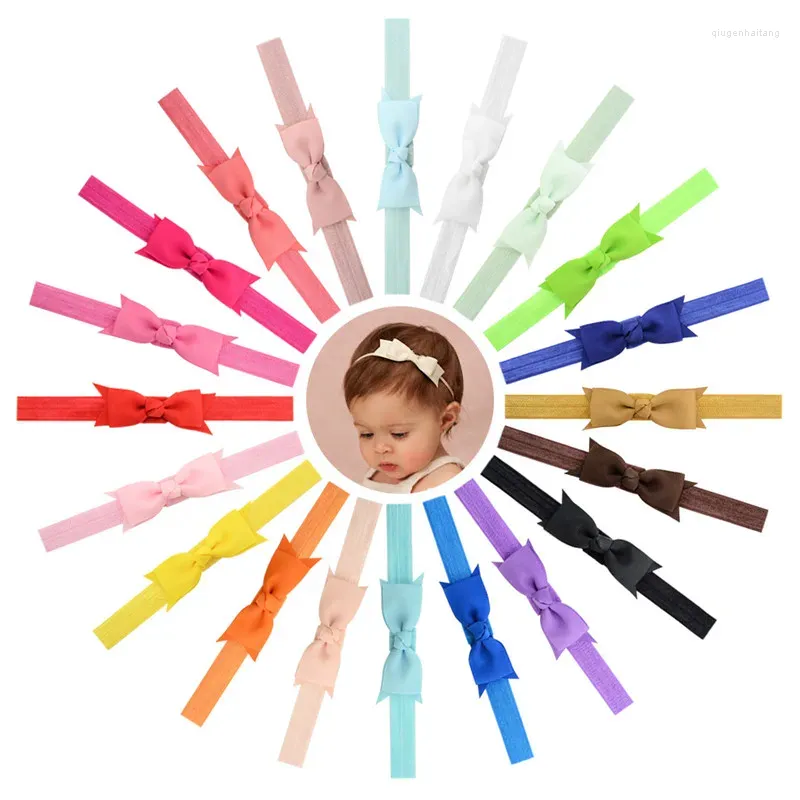 Hair Accessories Kids Grosgrain Ribbon Bow Tie Headband DIY Bowknot Elastic Head Bands For Girls Headbands Children Headdress