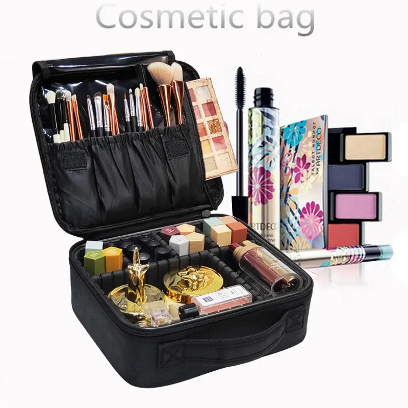 Kosmetiktaschen Hüllen Damen Professioneller Kosmetikkoffer Schönheitspinsel Make-up-Tasche Reisenotwendige wasserdichte Kosmetiktasche 231207