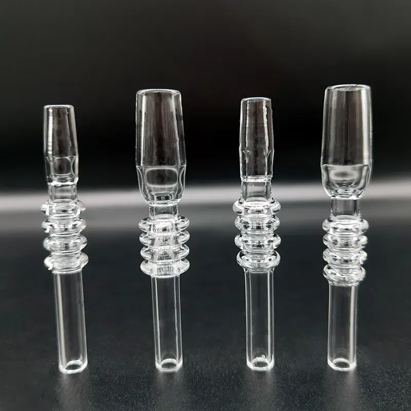 10mm 14mm 18mm Quartz Tip Accessoires pour fumer pour le kit de collecteur de nectar Dab Tube de paille Drip Tips Verre Bongs d'eau Partenaire VS Céramique LL