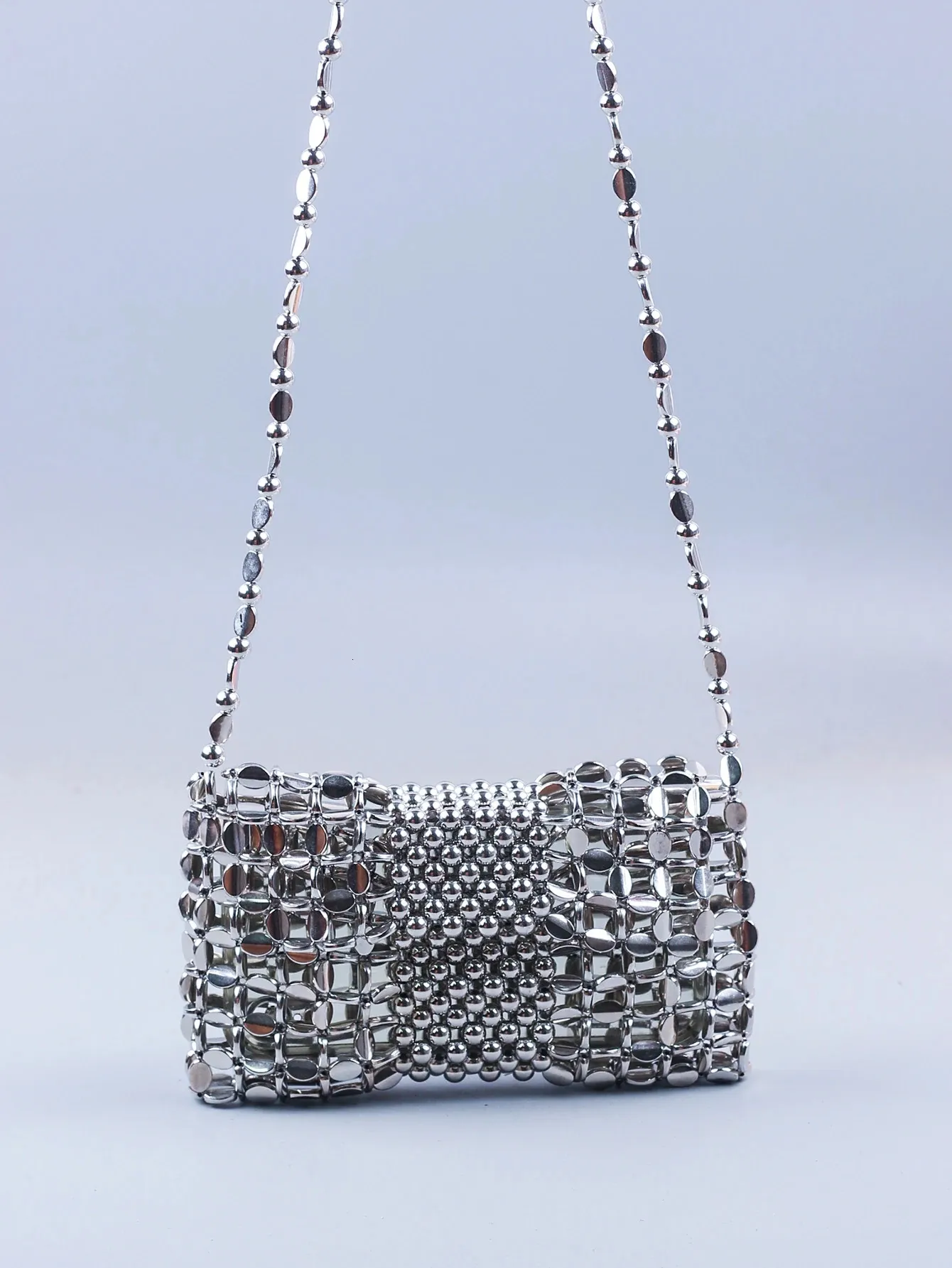 Evening Bags Handmade Bead Bag Long Chain Hand Woven Celebrity Handbags Designer Ladies Party Beading Top handle Mini Purses 231208