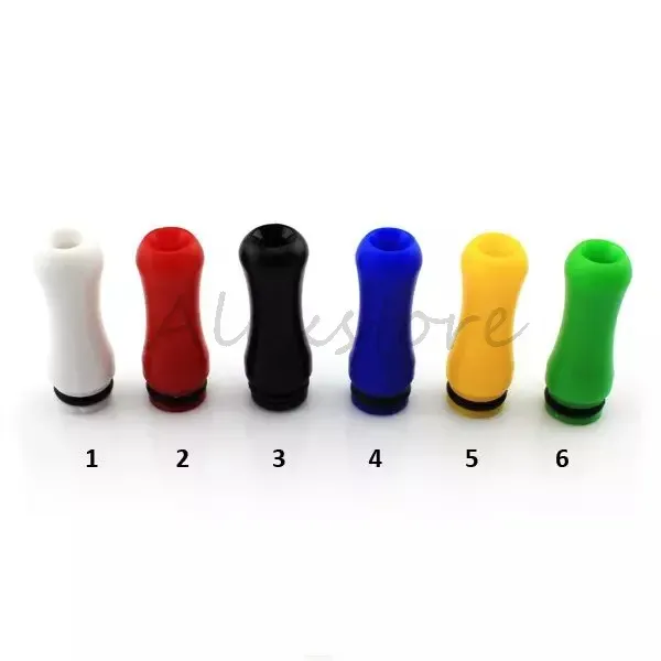 6 Styles plastic drip tips 510 Ego thread drip tip colorful mouthpiece flat drip trip transparent driptip for sale clearomizer rda vape