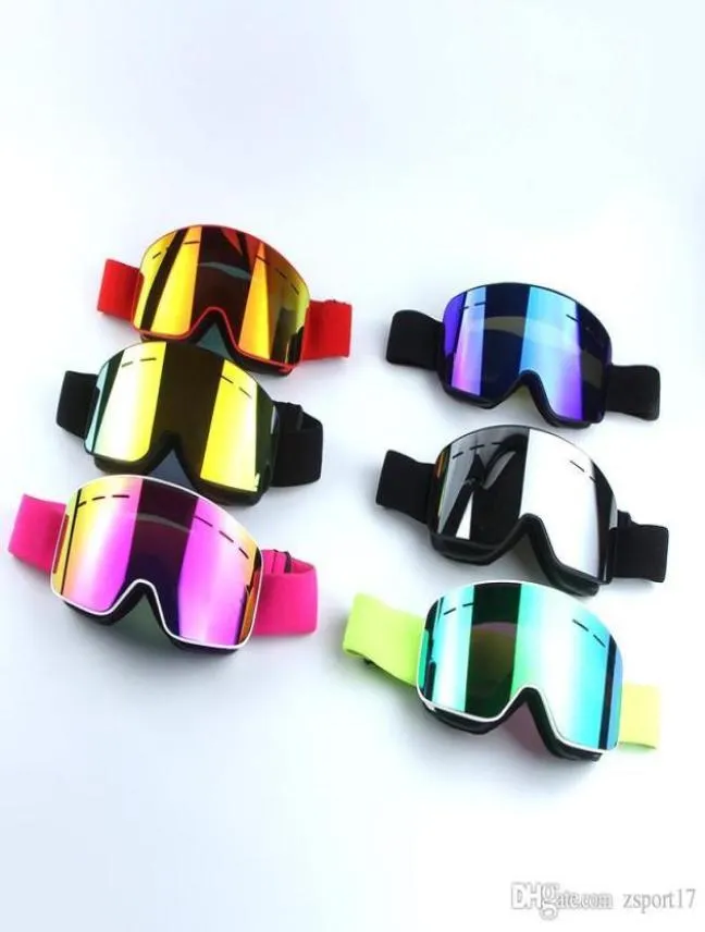 Nouvelles lunettes de Ski 6 couleurs cylindre double couche antibuée lunettes de protection Sport de neige Gear9879744