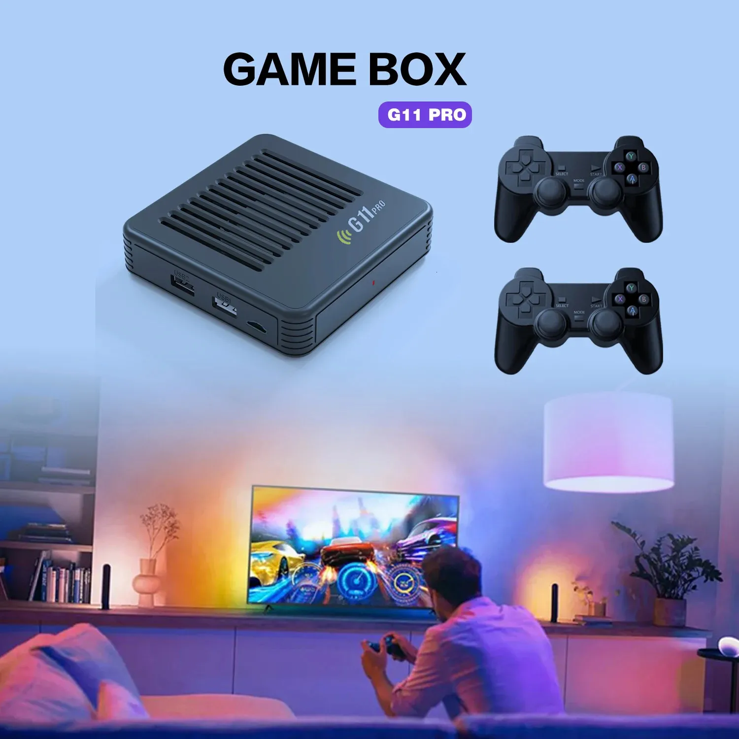 Portable Game Players Game Box for PS1SaturnSega Emulator G11 Pro Video Game Console Support WiFi Blutooth with Wireless Controller TV Box 231207