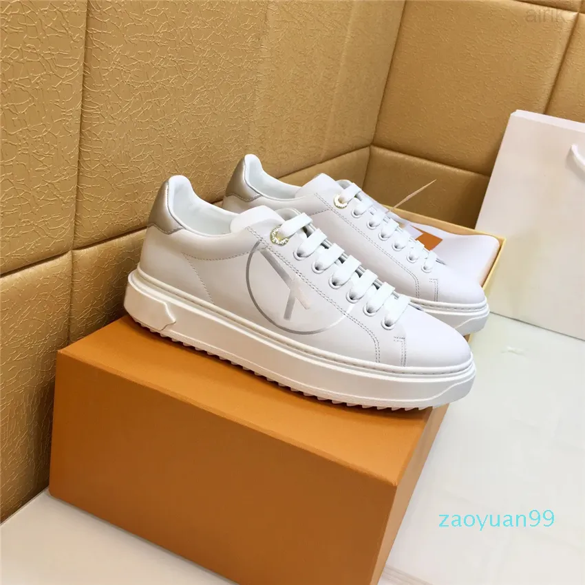 Designer Luxury TimeOut Sneakers Donna Scarpe casual Lady Pelle di agnello goffrata Pelle di vitello Modello imbottito bianco Tendenza Stile retrò Moda moda Scarpe basse