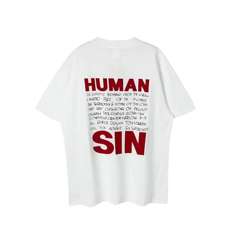 High Quality Cotton Oversized T Shirt Men Women Hip Hop Printing Vintage Washed White T-Shirt Tee