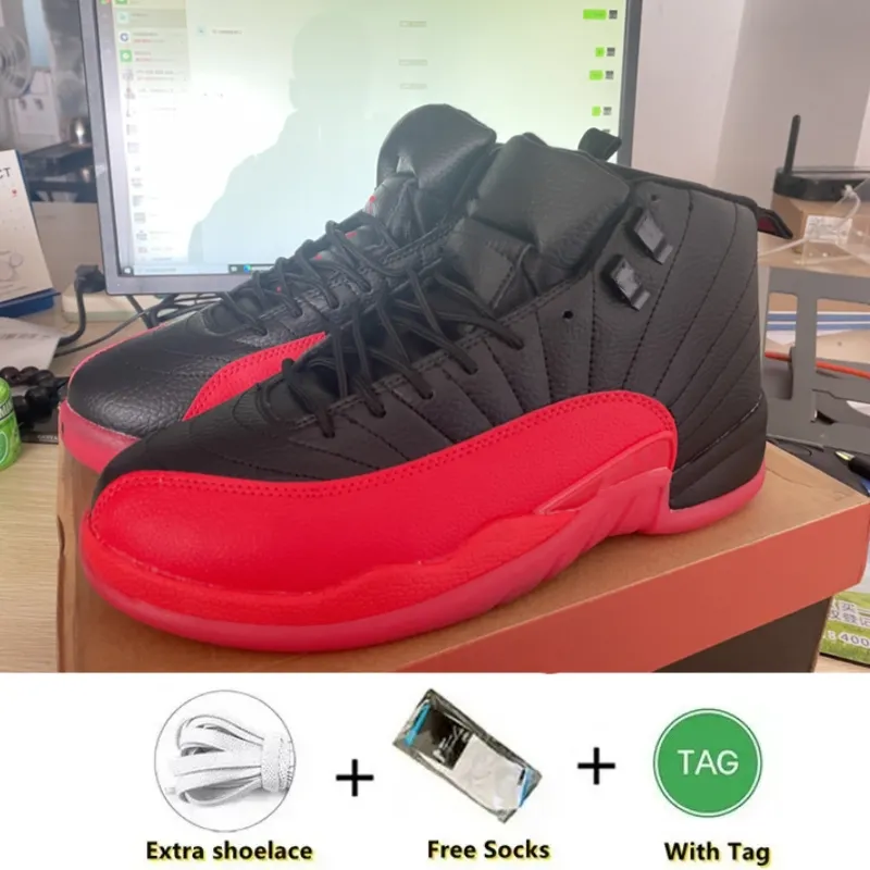 Classic Basketball Shoes Men Black University Gold Cherry Twisted Gamma Blue Taxi Playoffs Low Easter OG Sports Shoes Men Training Laces Shoe Box