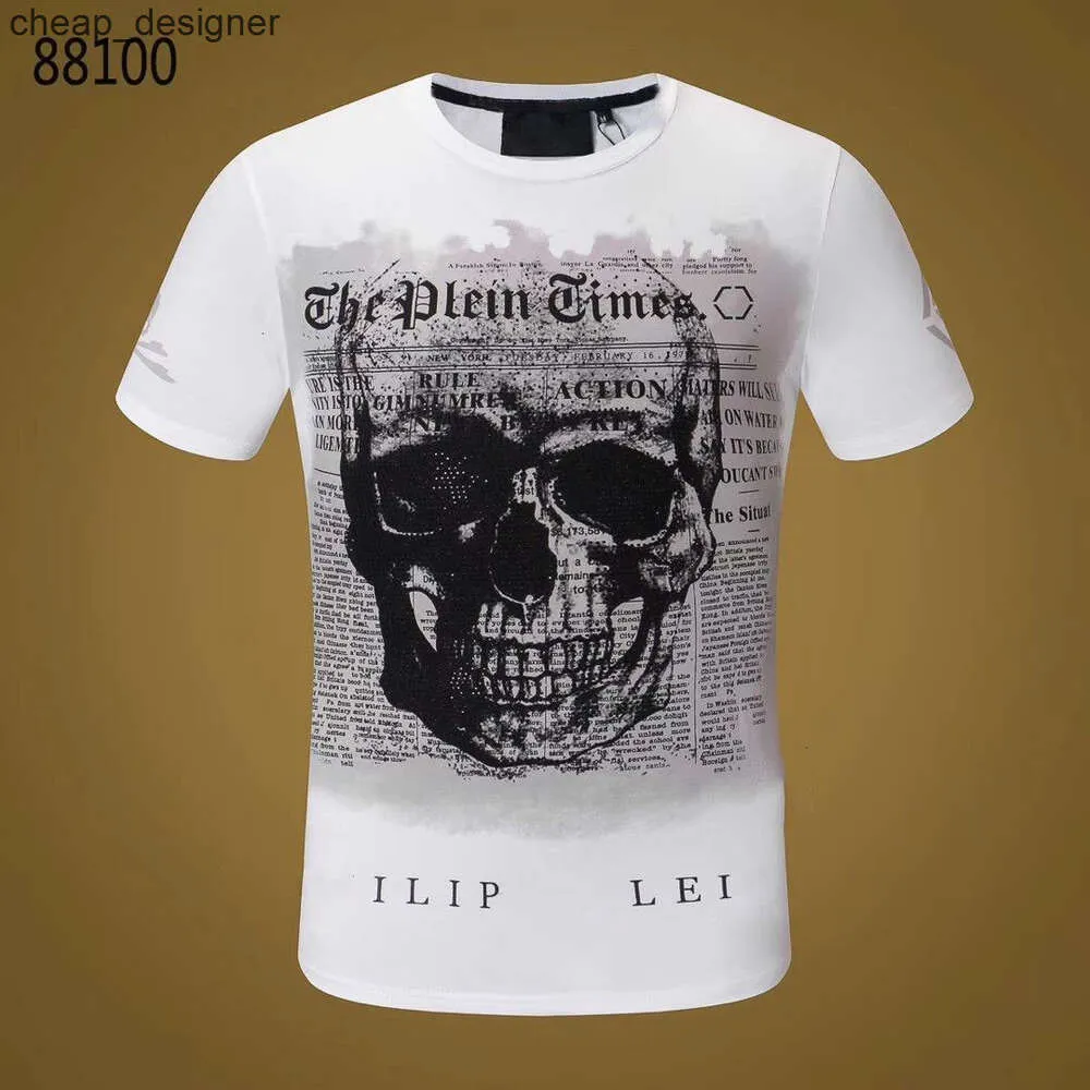Philipp Plein New Style Men t Shirts Designerskull Diamond Shirt Short Sleeve Dollar Brown Bear Brand Tee High Quality Skulls Tops Vs88100 GNG9