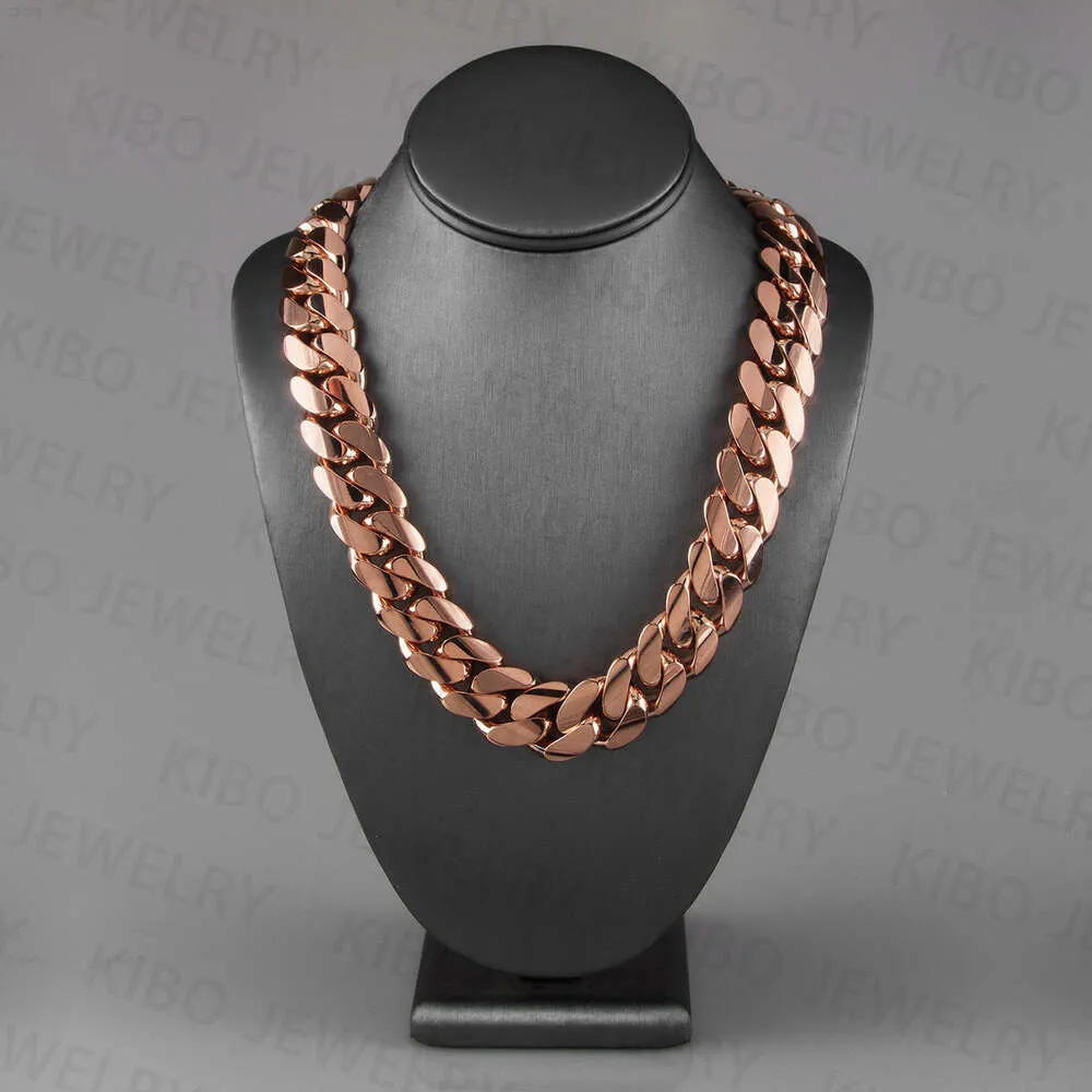 Real Pure 14k Solid Gold Cuban Link Chain for Mens Hip Hop Necklace Miami Chains