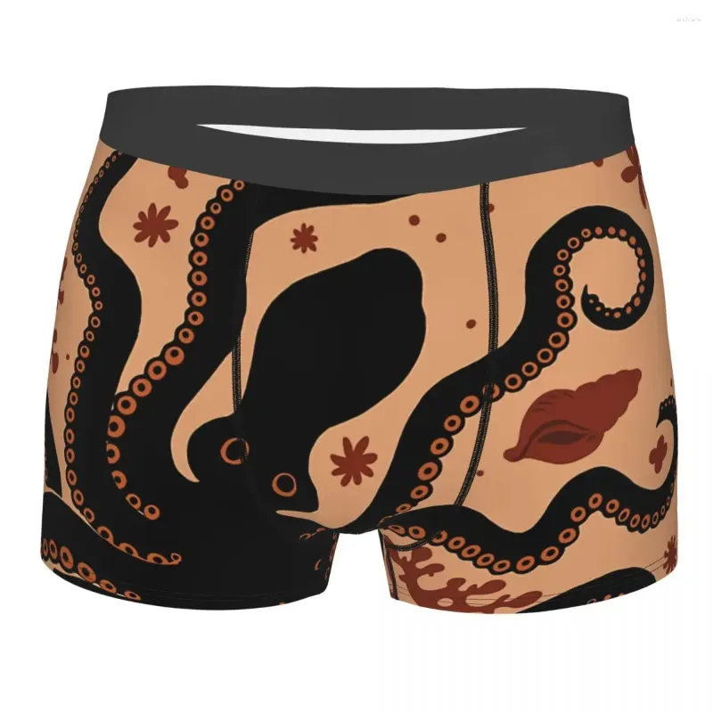 Caleçon Minoan Octopus Boxer pour homme, très respirant, short imprimé de haute qualité, cadeaux d'anniversaire