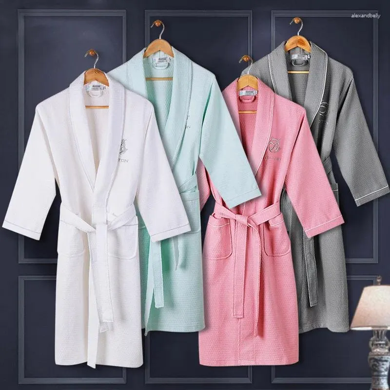 Mulheres do sono feminino Mulheres algodão Terry Bath Robe Suck Water El Spa Toalha Bathrobe Plus Tamanho Men Kimono Long Loves Vestidos Vestidos de Vestidos