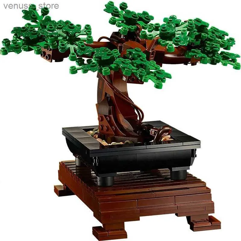 Bloki Bonsai Tree Flower Bukiet Pertetyczny blok konstrukcyjny Model Dekoracja Dekoracja Dekora