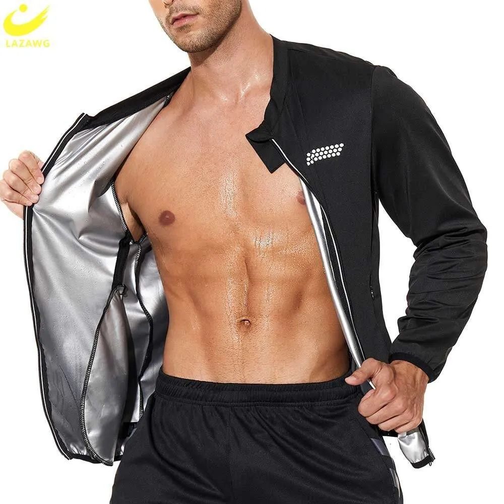 Veste de Sauna pour hommes, haut de sudation, chemise amincissante, combinaison de perte de poids, modelant le corps, exercice de gymnastique, Sport, brûleur de graisse