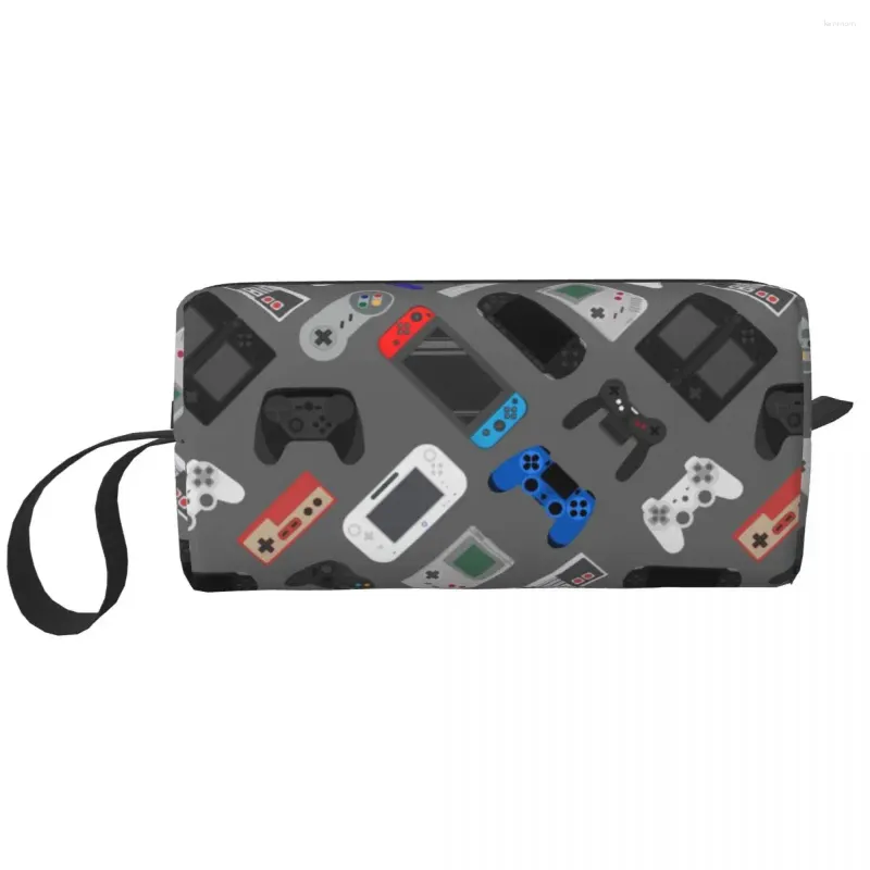 Cosmetic Bags Video Game Gamer Controller Makeup Gaming Console Gift For Boy Toiletry Bag Trendy Travel Pouch Purse Storage