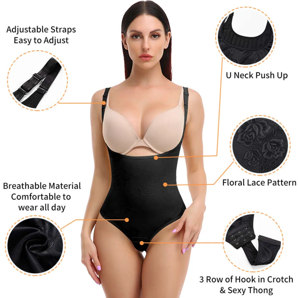 Full Body Shaper For Women Sexy Open Bust Thong Bodysuit Tummy Control  Under Dresses Shapewear Butt Lifter Underwear Corset From 18,56 €