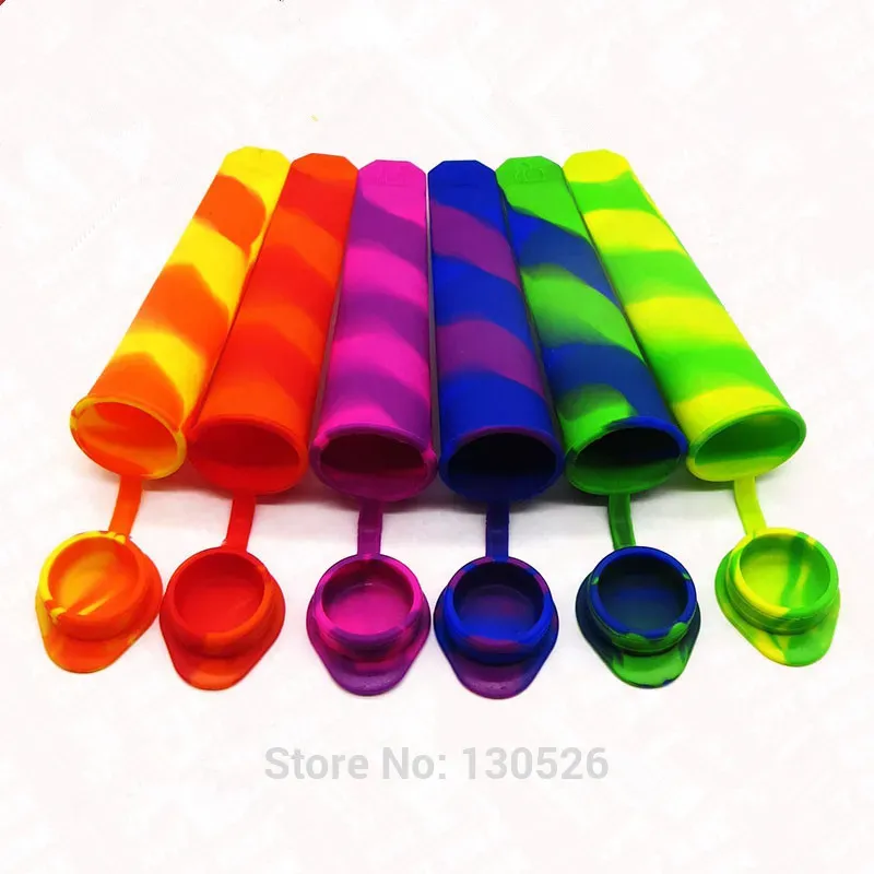 6Pcs Silicone Ice Pop Moule Popsicles Moule Fabricants De Crème Glacée Push Up Crème Glacée Jelly Lolly Pop Pour Popsicle Outils De Cuisson T200703