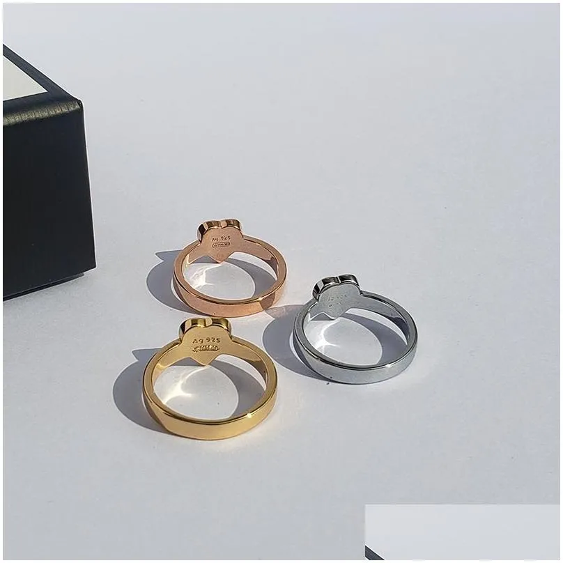 New High Quality Designer Design Titanium Band Rings Classic Jewelry Fashion Ladies Rings Holiday Gifts