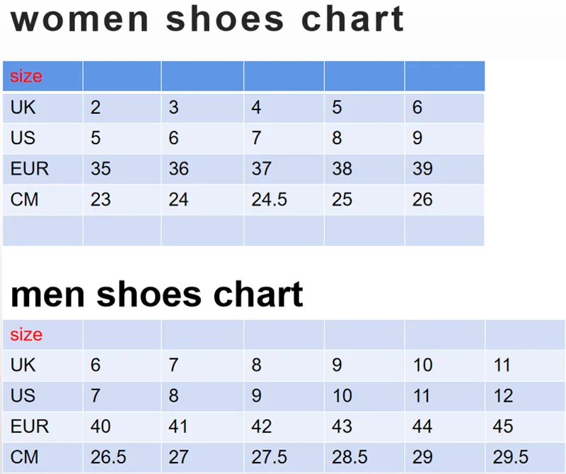 Balenciaga triple s women's size chart outlet