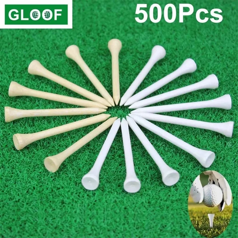 Camisetas de golfe 500 peças, camisetas de madeira para substituição, faixa de condução, acessórios para clube, suporte para bola de golfe 231207