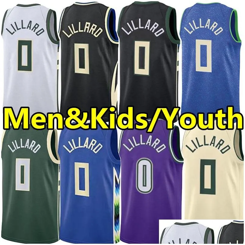 Yoga Outfit Men Kids Youth Damian Lillard Dame Time Basketball Jerseys City Jersey Edition Mesh Adt Children Drop Delivery Sports Outd Dhcob