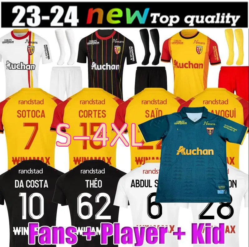 23 24 rc 렌즈 홈 어웨이 세 번째 Maillot 축구 유니폼 2023 Da Costa Kakuta Openda 11 Ganago Sotoca Fofana Fortes Footes 축구 셔츠 2024 Kids Buksa Cabot66